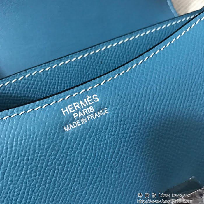 HERMES愛馬仕 H空姐包 進口原廠EP皮 頂級蜜蠟製作 街拍必備單品 中蘭金銀 單肩斜挎包  Ama1566
